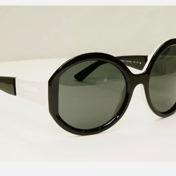 Prada Black White Milano Womens Sunglasses Italy main image 6